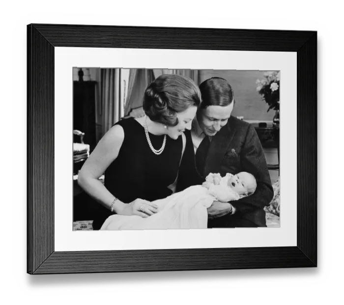 Framed Print : Princess Beatrix with Prince Claus and Prince Willem Alexander Framed Print : Princess Beatrix with Prince Claus and Prince Willem Alexander