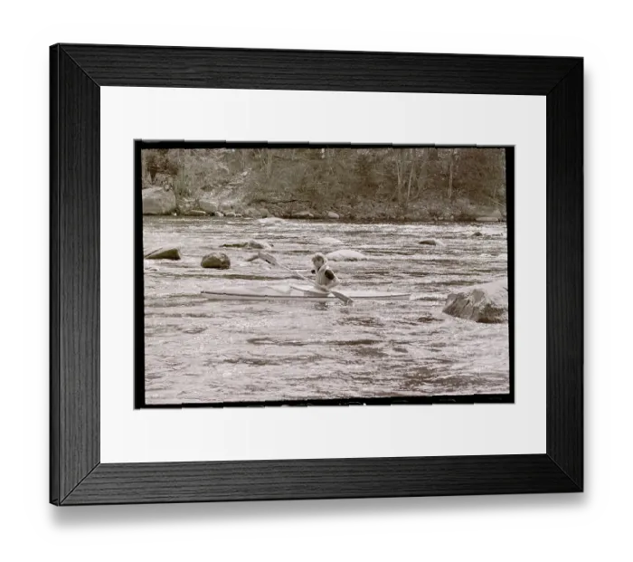 Framed Print : Robert F. Kennedy Kayaking in The Rapids