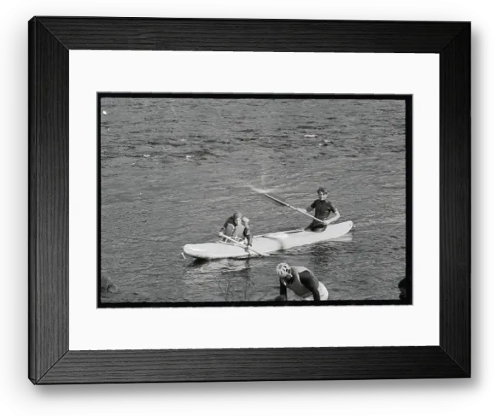 Framed Print : Robert Kennedy and His Niece Canoeing Framed Print : Robert Kennedy and His Niece Canoeing