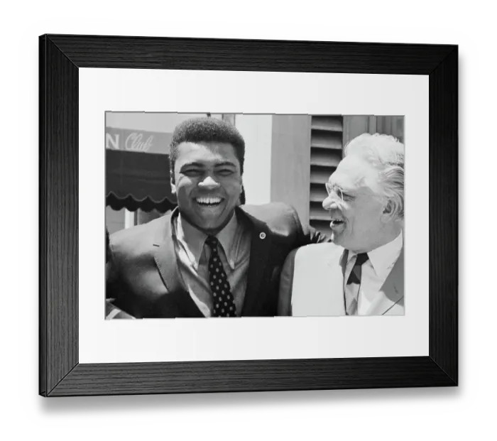 Framed Print : Cassius Clay Laughing with Attorney Hayden Covington