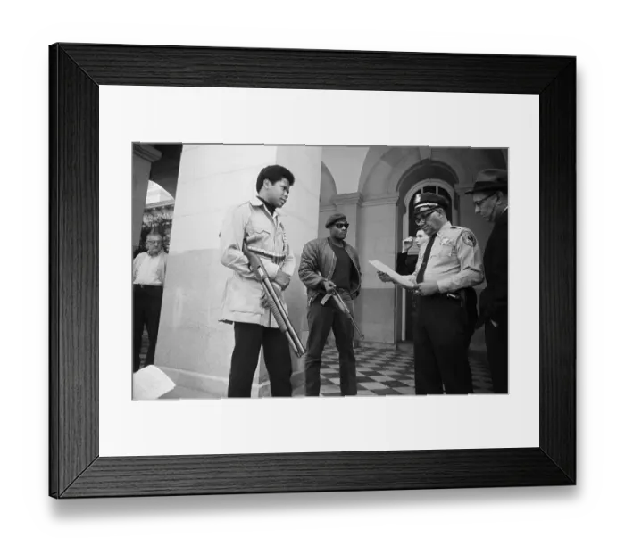 Framed Print : Black Panthers at California State Capitol