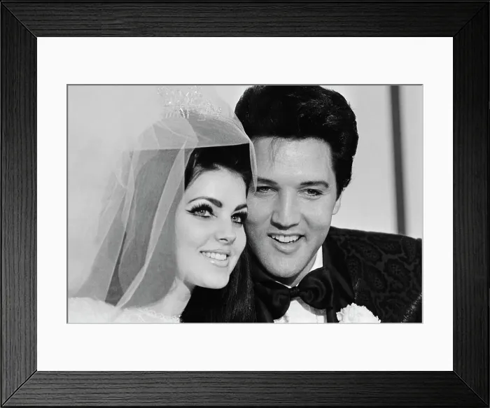 Framed Print : Pricilla and Elvis Presley on their Wedding Day Framed Print : Pricilla and Elvis Presley on their Wedding Day