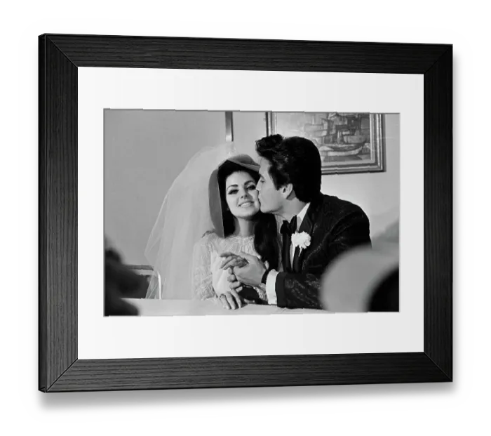 Framed Print : Wedding of Priscilla and Elvis Presley