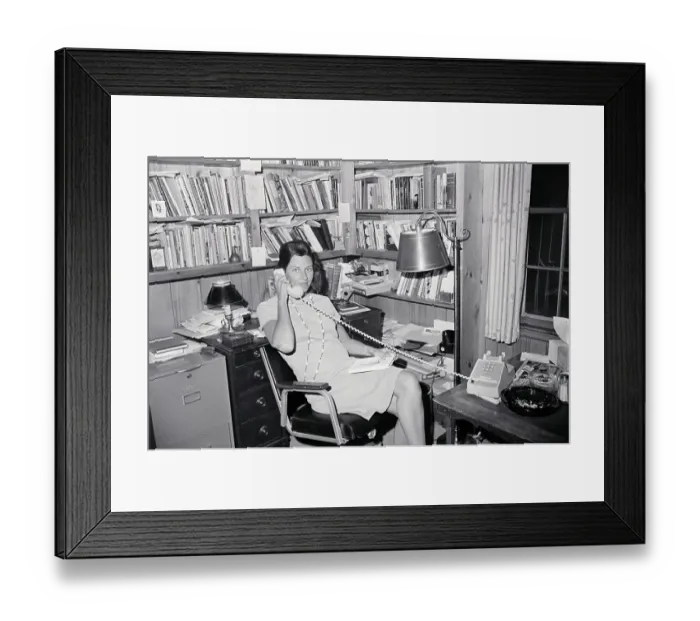 Framed Print : Poet Anne Sexton in Her Office Framed Print : Poet Anne Sexton in Her Office