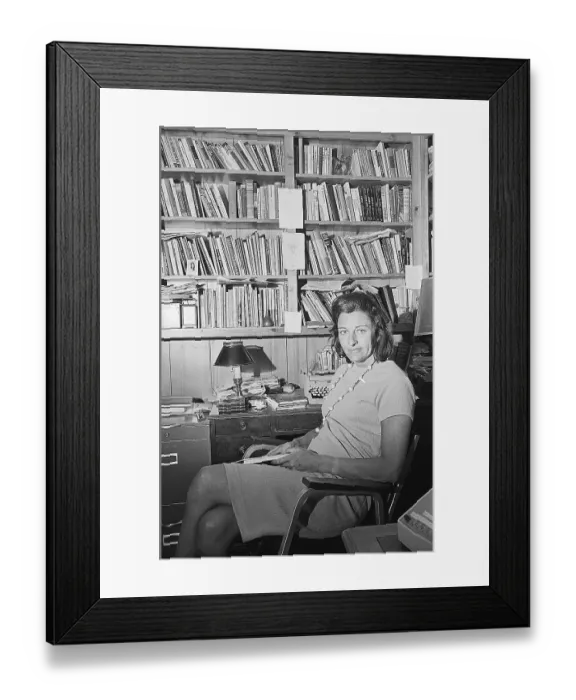 Framed Print : Anne Sexton in Her Library Framed Print : Anne Sexton in Her Library