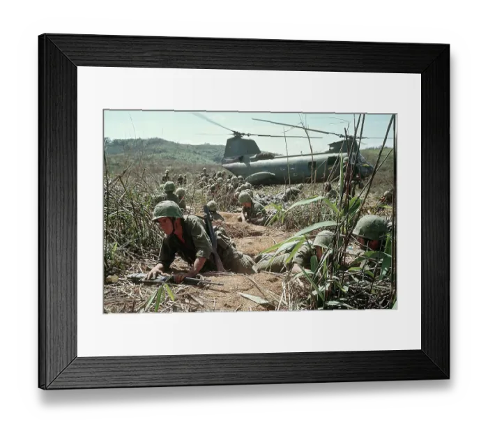 Framed Print : US Marines Preparing to Evacuate