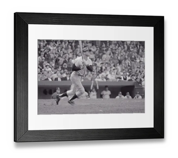 Framed Print : Mickey Mantle Hitting Baseball Framed Print : Mickey Mantle Hitting Baseball