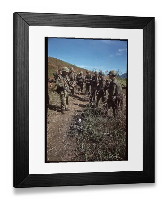 Framed Print : Marines Resting on Hill 861 Framed Print : Marines Resting on Hill 861
