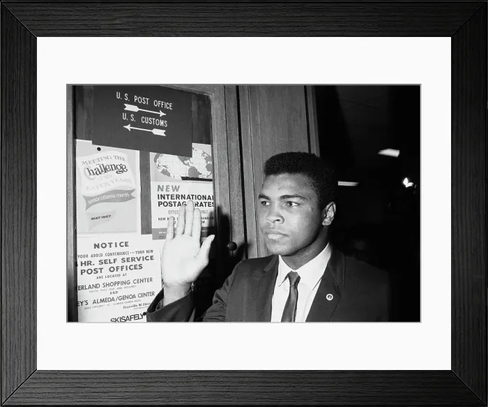 Framed Print : Cassius Clay At Army Induction Framed Print : Cassius Clay At Army Induction