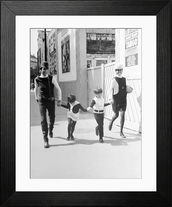 Framed Print : Family Modeling Space Suits by Pierre Cardin Framed Print : Family Modeling Space Suits by Pierre Cardin