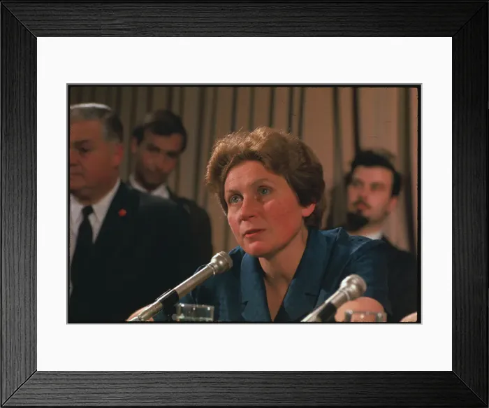 Framed Print : Svetlana Alliluyeva During Press Conference Framed Print : Svetlana Alliluyeva During Press Conference