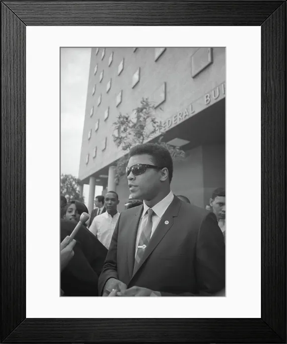 Framed Print : Muhammad Ali Leaving Federal Court Framed Print : Muhammad Ali Leaving Federal Court