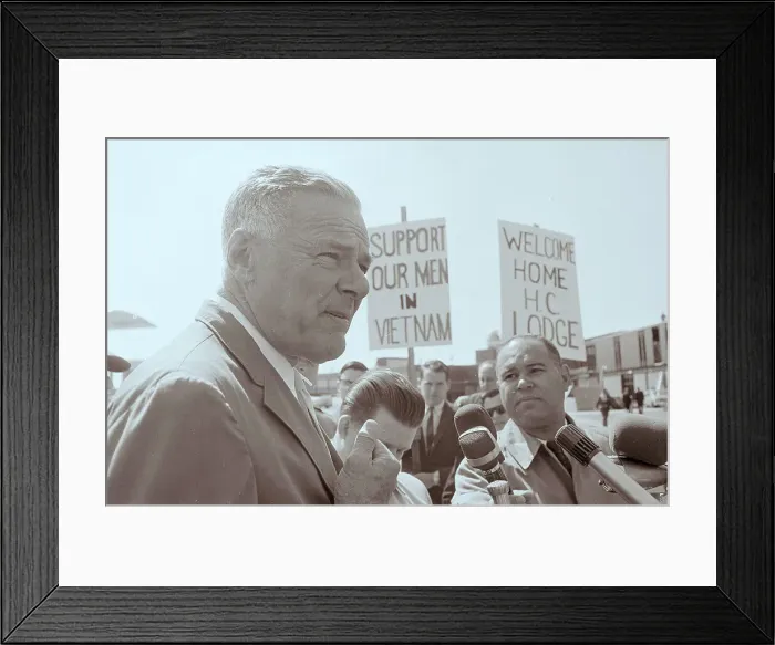 Framed Print : Henry Cabot Lodge Arriving in Boston Framed Print : Henry Cabot Lodge Arriving in Boston