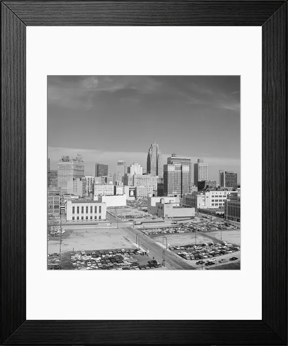 Framed Print : View of Detroit's Skyline Framed Print : View of Detroit's Skyline