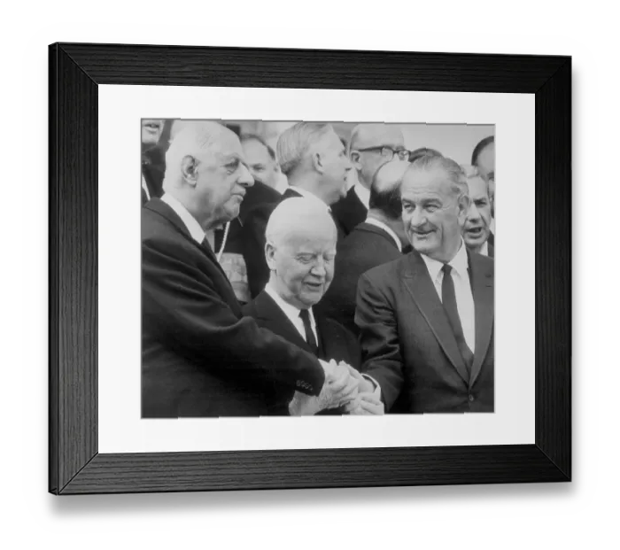 Framed Print : Lyndon Johnson and Charles de Gaulle Conversing Framed Print : Lyndon Johnson and Charles de Gaulle Conversing