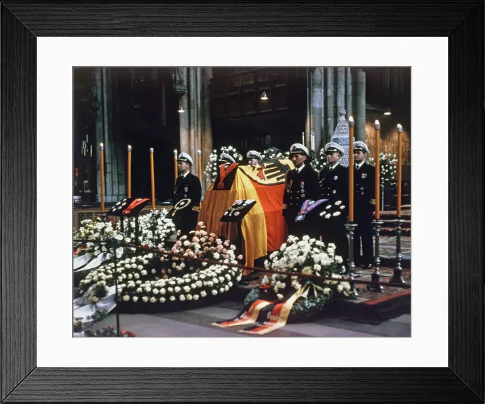 Framed Print : Adenauer Lies In State Framed Print : Adenauer Lies In State