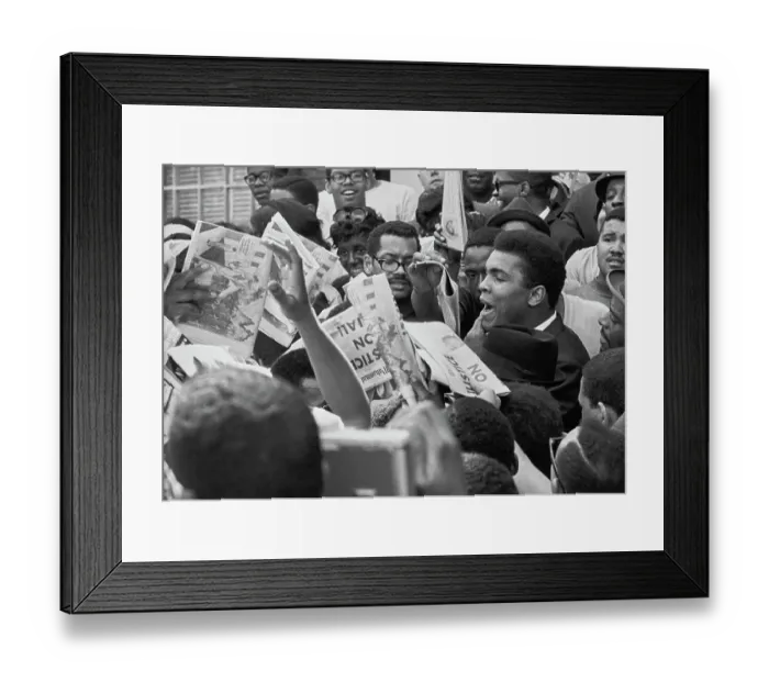 Framed Print : Muhammad Ali With Fans