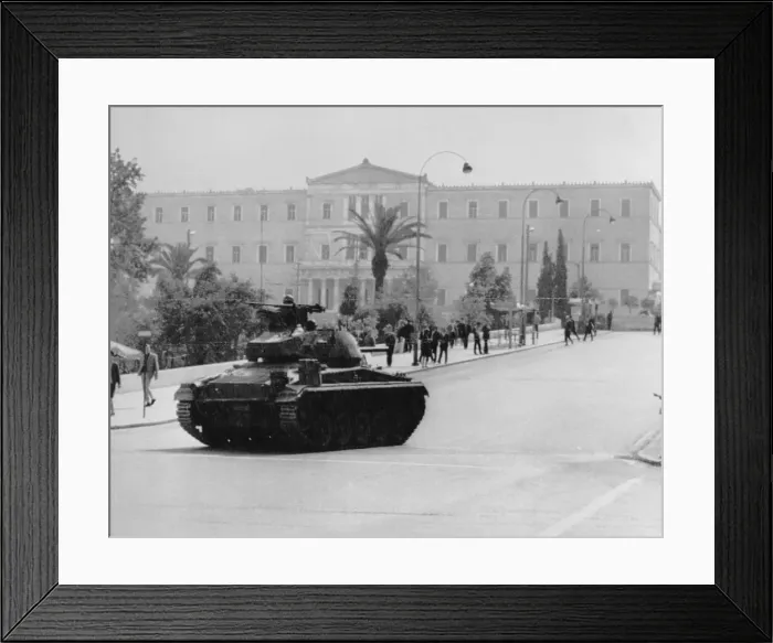 Framed Print : Tank in the Streets of Athens Framed Print : Tank in the Streets of Athens