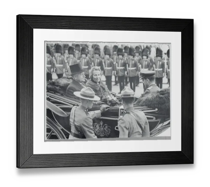 Framed Print : Governor Roland Michener and Wife in Car Framed Print : Governor Roland Michener and Wife in Car