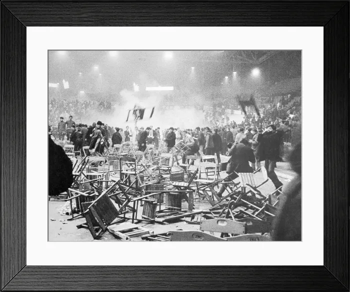 Framed Print : Damaged Furniture and Disbursed Crowd at Rolling Stones Concert Framed Print : Damaged Furniture and Disbursed Crowd at Rolling Stones Concert