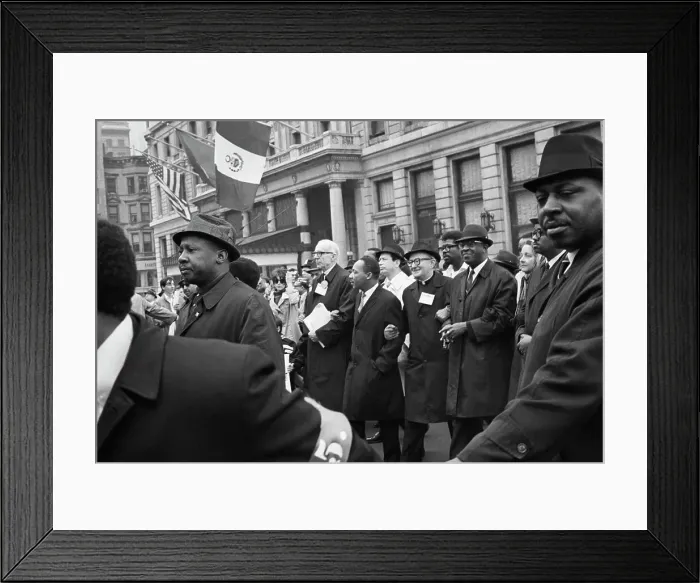 Framed Print : Martin Luther King Jr. at Anti-Vietnam Demonstration Framed Print : Martin Luther King Jr. at Anti-Vietnam Demonstration