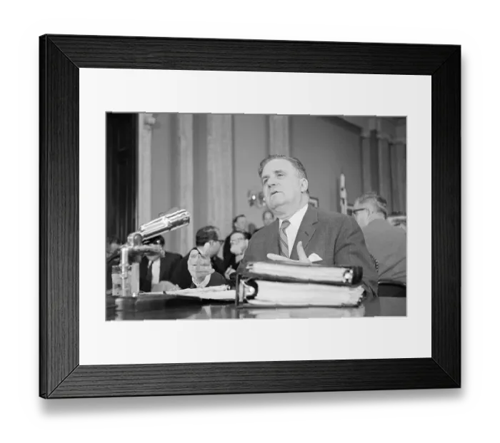 Framed Print : James E. Webb Speaking to The Senate Space Committee Framed Print : James E. Webb Speaking to The Senate Space Committee
