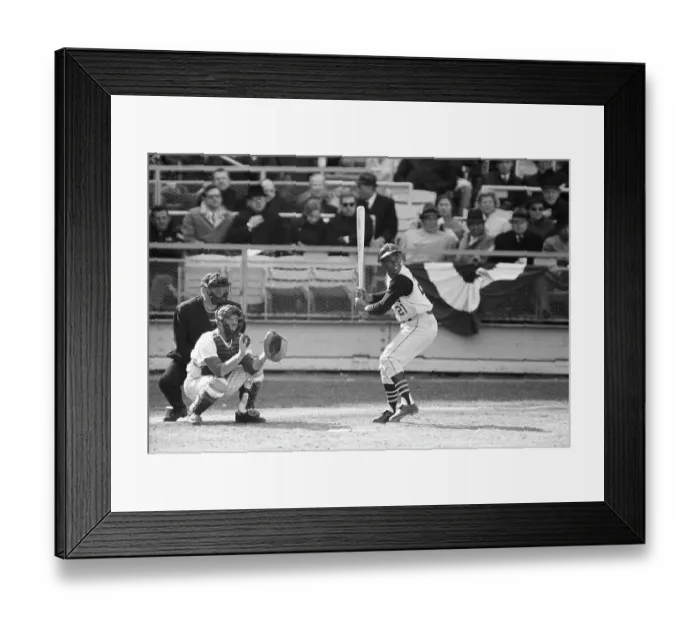 Framed Print : Roberto Clemente Batting During Game Framed Print : Roberto Clemente Batting During Game