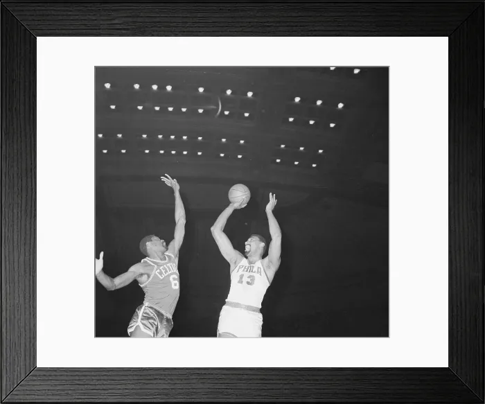 Framed Print : Wilt Chamberlain and Bill Russell Framed Print : Wilt Chamberlain and Bill Russell