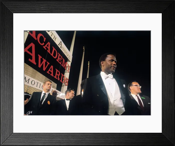 Framed Print : Sidney Poitier Attending Awards Ceremony Framed Print : Sidney Poitier Attending Awards Ceremony