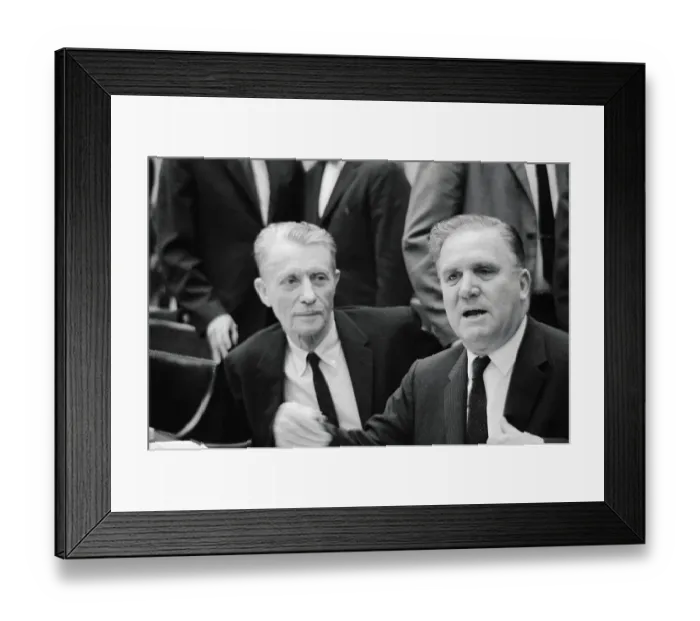 Framed Print : James E. Webb and Dr. Frank Thompson Framed Print : James E. Webb and Dr. Frank Thompson