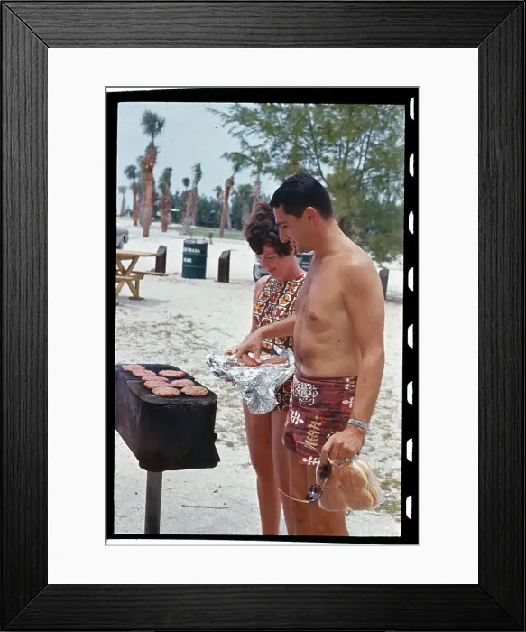Framed Print : Carl Coppolino Barbecuing Hamburgers Framed Print : Carl Coppolino Barbecuing Hamburgers