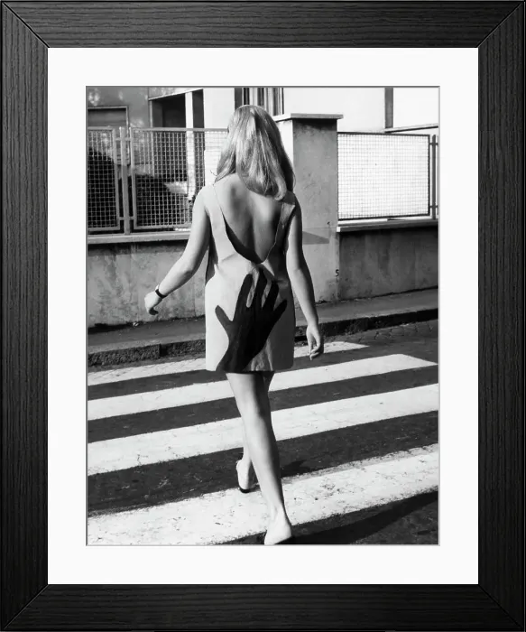 Framed Print : Model Wearing Paper Dress with Hand Design Framed Print : Model Wearing Paper Dress with Hand Design
