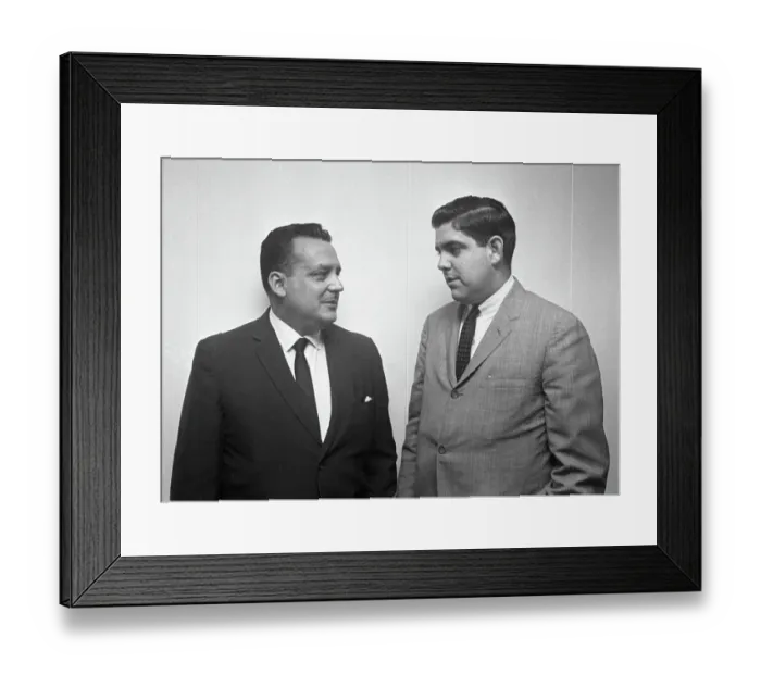 Framed Print : Former Cuban Exile Leader Sergio Arcacha Smith And His Attorney Frank Hernandez Framed Print : Former Cuban Exile Leader Sergio Arcacha Smith And His Attorney Frank Hernandez