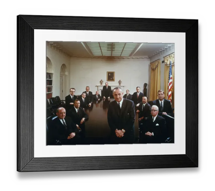 Framed Print : Lyndon B Johnson Posing with His Cabinet Framed Print : Lyndon B Johnson Posing with His Cabinet