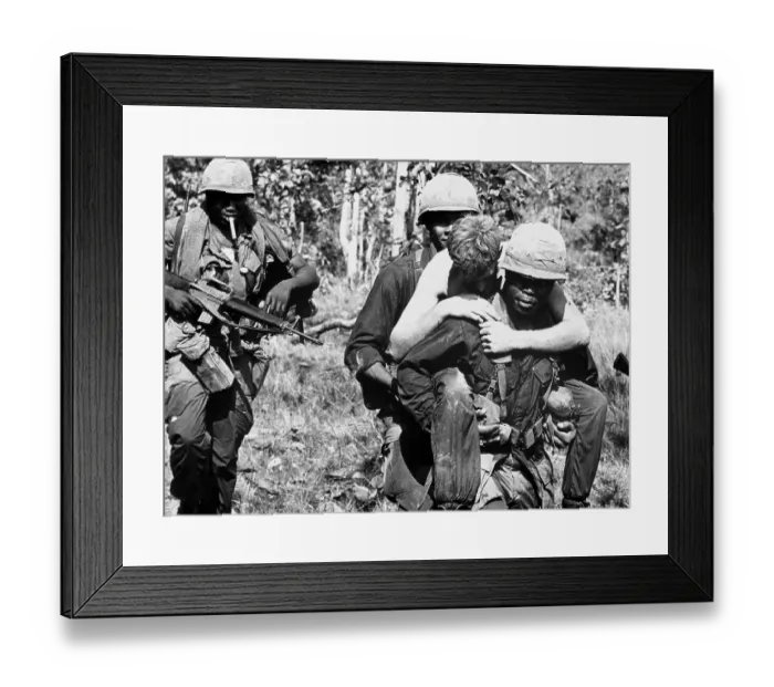 Framed Print : Wounded Soldier Getting Piggy Back Ride Framed Print : Wounded Soldier Getting Piggy Back Ride