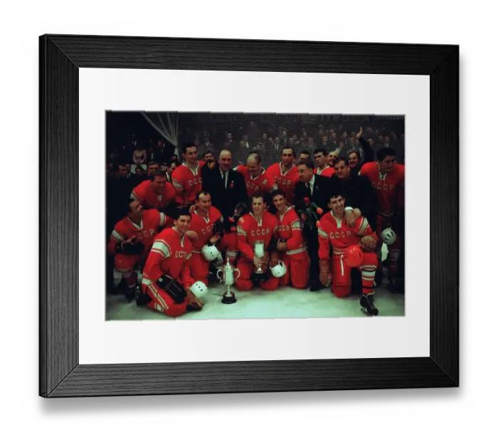 Framed Print : Soviet Ice Hockey Team Framed Print : Soviet Ice Hockey Team