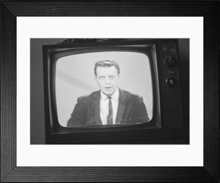 Framed Print : Chet Huntley On Television Broadcast Framed Print : Chet Huntley On Television Broadcast