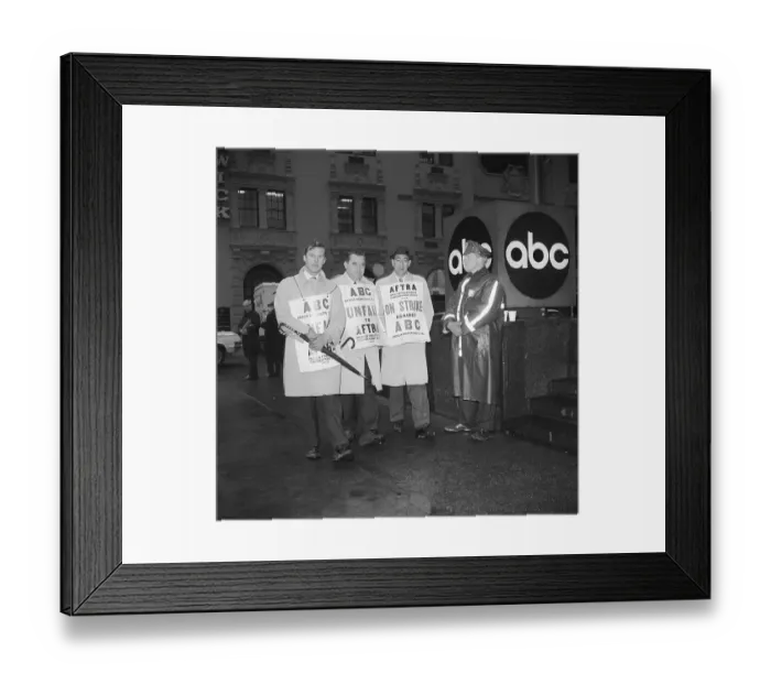 Framed Print : Broadcasters on Strike Framed Print : Broadcasters on Strike