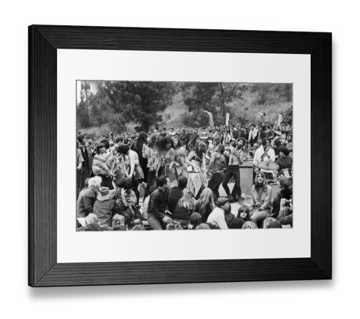 Framed Print : Young People Sing and Dance at Love-In Framed Print : Young People Sing and Dance at Love-In