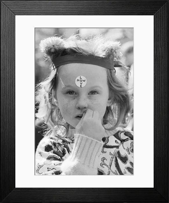 Framed Print : Girl at Hippie Event in New York Framed Print : Girl at Hippie Event in New York