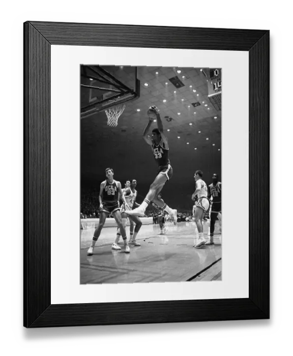 Framed Print : Lew Alcindor Rebounds During NCAA Tournament Finals Framed Print : Lew Alcindor Rebounds During NCAA Tournament Finals