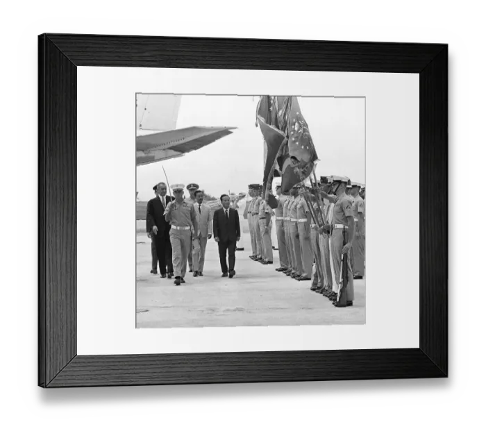 Framed Print : Leaders Review Us Honor Guard In Guam Framed Print : Leaders Review Us Honor Guard In Guam