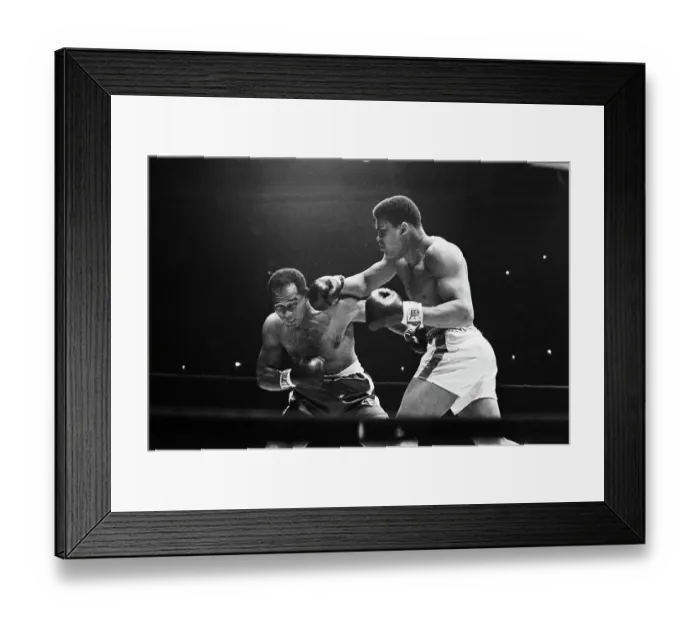 Framed Print : Muhammad Ali Punching Zora Folley Framed Print : Muhammad Ali Punching Zora Folley