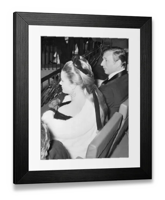 Framed Print : Princess Grace and Yves Montand at a Premiere Framed Print : Princess Grace and Yves Montand at a Premiere