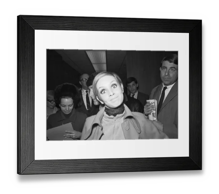 Framed Print : Twiggy Promoting Mod Clothes Framed Print : Twiggy Promoting Mod Clothes