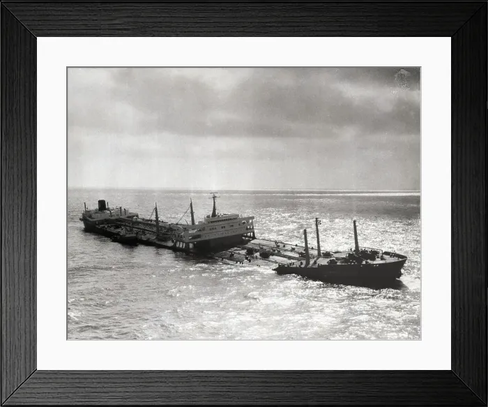 Framed Print : Almost Submerged Oil Tanker In Ocean Framed Print : Almost Submerged Oil Tanker In Ocean