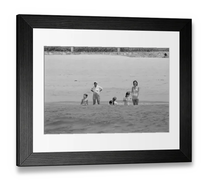 Framed Print : John Jr and Caroline Kennedy Swimming with Radziwills Framed Print : John Jr and Caroline Kennedy Swimming with Radziwills