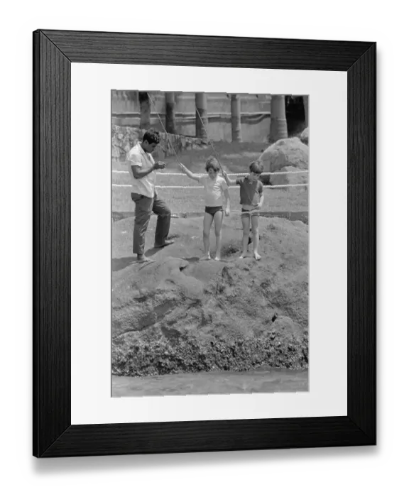 Framed Print : John F. Kennedy Jr. Fishing With His Cousin Framed Print : John F. Kennedy Jr. Fishing With His Cousin