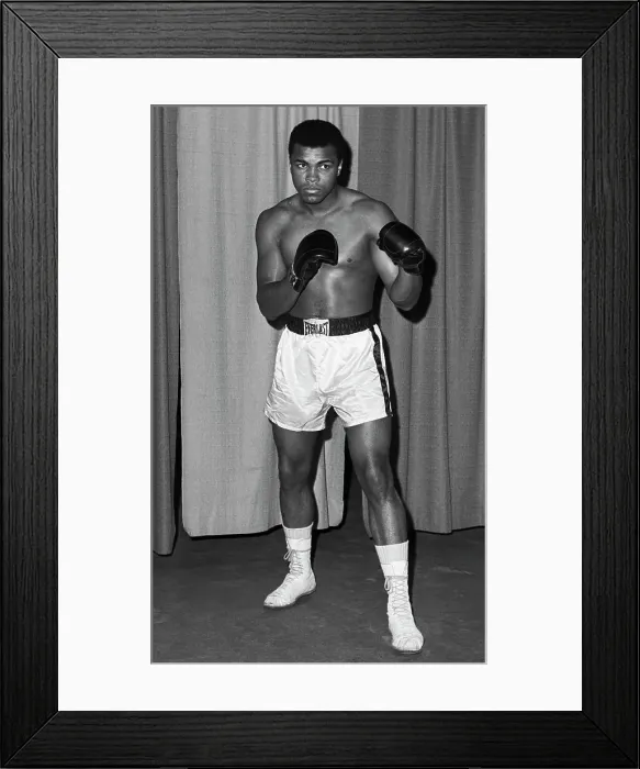 Framed Print : Fighting Poses On Cassius Clay Framed Print : Fighting Poses On Cassius Clay