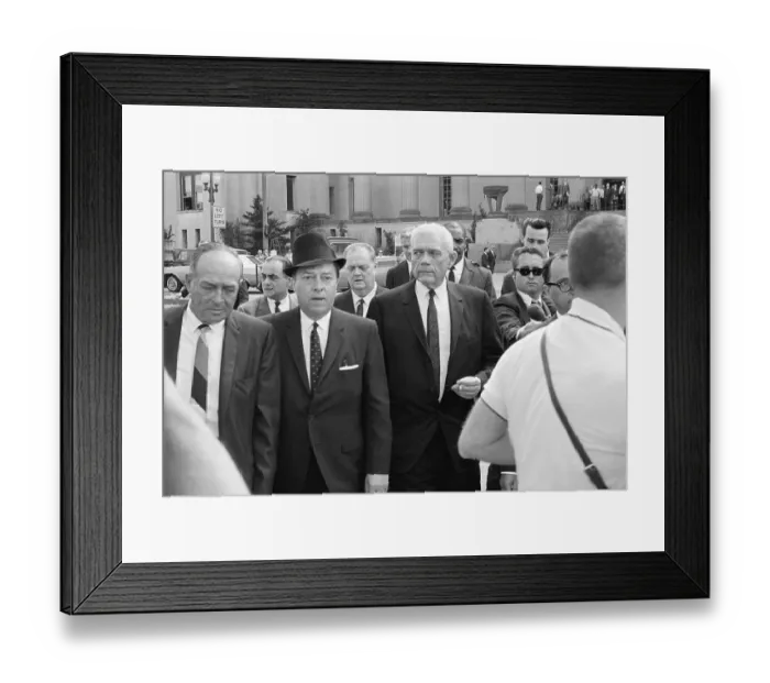 Framed Print : Clay Shaw Leaves Court With Attorney Framed Print : Clay Shaw Leaves Court With Attorney